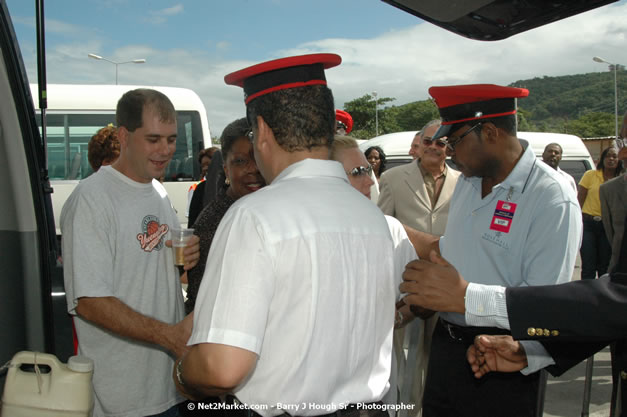 Minister of Tourism, Hon. Edmund Bartlett - Director of Tourism, Basil Smith, and Mayor of Montego Bay, Councillor Charles Sinclair Launch of Winter Tourism Season at Sangster International Airport, Saturday, December 15, 2007 - Sangster International Airport - MBJ Airports Limited, Montego Bay, Jamaica W.I. - Photographs by Net2Market.com - Barry J. Hough Sr, Photographer - Negril Travel Guide, Negril Jamaica WI - http://www.negriltravelguide.com - info@negriltravelguide.com...!