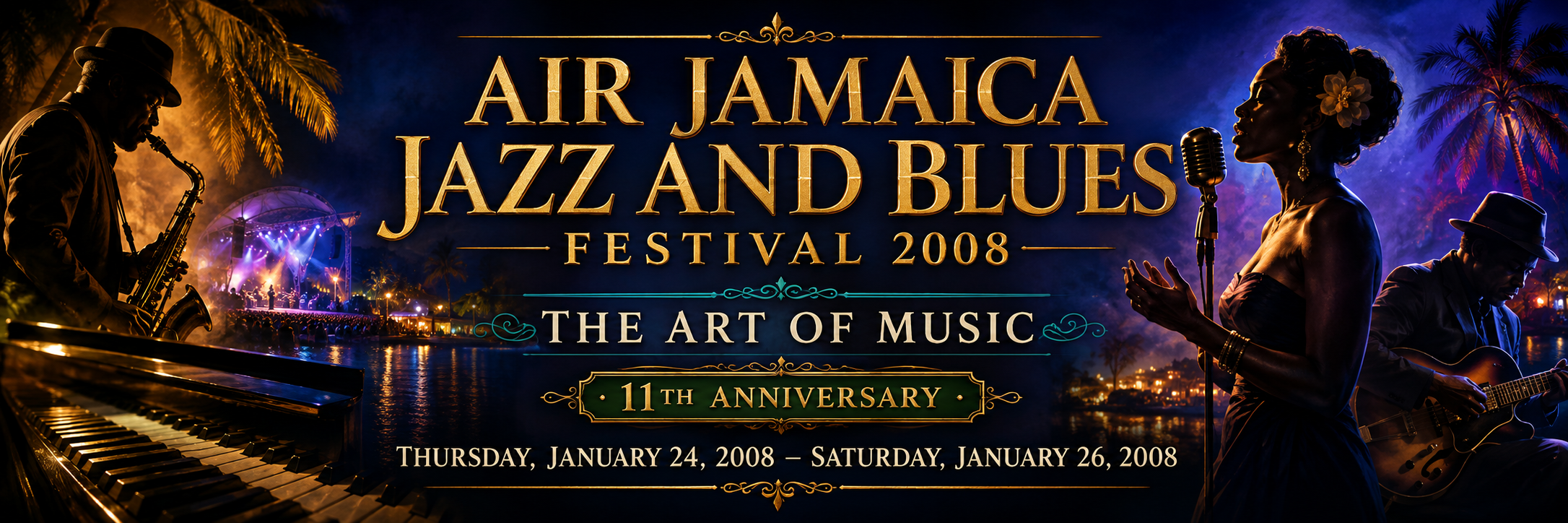 Air Jamaica Jazz and Blues Festival 2008 — The Art Of Music — 11th Anniversary — January 24 through January 26, 2008